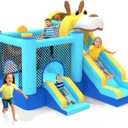 MUKDIY Bounce House for Kids Inflatable Bouncy House with Double Slide, 9.5ft x9.5ft Jumping Castle for Kids, Includes 450W Blower, Outdoor and Indoor Bouncy Castle for Party Birthday, Blue
