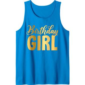 Birthday Girl Birthday Party Tank Top, Size M