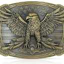 4 x Superkred Western Belt Buckle for Men Women - Eagle Belt Buckles Men Western Cowboy Belts Buckle for Woman Mens Boys Cowgirl Gifts |American Flag Belt Buckle, Independence Day 4th of July Gifts