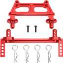 ShareGoo Metal Front & Rear Body Mounts Body Posts Compatible with Hyper Go H16BM H16DR H16 MJX 16207 16208 16209 16210 1/16 RC Car Upgrade Parts (Red)