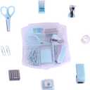 Mini School Supply Kits Mini Office Supply Kits, Includes Mini Stapler, Scissors, Staple Remover, Staples, Tape Dispenser (Blue)