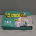 13 Gallon Tall Kitchen Trash Bags - 110 Count Clear Plastic Garbage Bags Unscented Trash Can Liners Strong Waste Basket Bags 49.2 Liter for Home and Office Bins