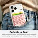 Silicone Suction Cup Card Holder Suitable for Phone Cases, Phone Wallet Stick to The Back of The Phone, Can Hold Up to 3 Cards, Suitable for Selfies and Videos, 2.28"x3.54" (Chalk Pink)
