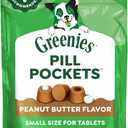 2 x Greenies Pill Pockets for Dogs Small Size, Tablet Pill Treats for Dogs, Peanut Butter Flavor, 3.2 oz. Pouch (EXP 04/25/27)