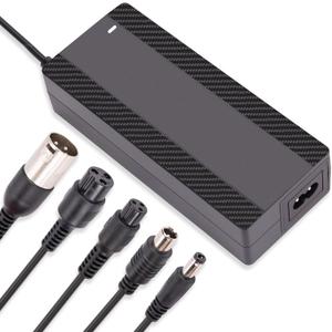 54.6V 1.6A Electric Scooter Charger for 48V Lithium Battery, 5-in-1 Plug Smart Ebike Charger Compatible with Jetson, Gotrax, Razor,Segway, Swagtron, Hiboy, Lectric XP and More