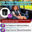 2PCS Cup Holder Replacements Compatible with Safety 1st Car Seat, Compatible with EverFit Grow & Go Maxi-COSI Pria Cosco All-in-One Car Seat Model C6577, Easy Snap Installation Durable