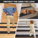 Non-Slip Stair Treads for Wooden Steps  15-Pack 30" x 8" Carpet Stair Treads for Indoor Wood Stairs, Durable Rugs for Dogs, Kids & Elderly, Easy to Install & Remove, Washable Stair Covers(Dark Grey)