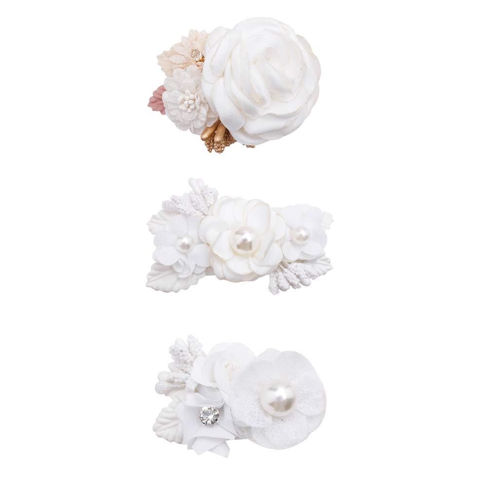 Flower Hair Clip BFNAAgirl Baby Girl Hair Bows Exquisite Hair Accessories Alligator Clips for Infants Toddlers Teen Kids Gift 3pcs/set
