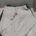 August Alley 3 Pack Men's Baggy Sweatpants Wide Leg Open Bottom Drawstring Pants Lounge Athletic Loose Joggers with Pockets (Light Gray, Dark Gray, Black), M