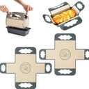 2 Pcs Reusable Silicone Bread Loaf Pan Liner, Food Grade BPA Free Bread Baking Mat, Non-Stick and Heat Resistant Dough Transfer Tool, Sourdough Sling with 4 Handles, Fits 9x5" or 1.5Lb Loaf Pans (Gray)