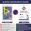 20-Pack One Touch Sleeved-Card Magnetic-Holders - 35PT Trading Card Holders, UV Protection Clear Acrylic Card Cases, Magnet Case Protectors for Game Cards, Baseball Cards, Sports Cards, Standard Cards