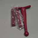 Portable Self-Squeeze Mini Mop, Short Rotatable Hand Wash-Free Flat Squeeze with Crevice Brush and Reusable (Mop+2 Pads), Red