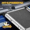 71" Aluminum Alloy Dog Ramp for Car SUV Truck Side Door, Foldable Outdoor Pet Ramp with Heavy Duty Steel Hinges, Non-Slip Traction Surface, Sturdy Ramp for Large Dogs Up to 200 LBS