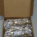 Haliwu 10 Pack Cabinet Handles Brass Gold Cabinet Pulls 3-1/2 Inch Hole Center Drawer Pulls Modern Bar Dresser Handles for Bathroom Kitchen Bedroom