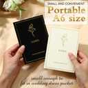 Engrowtic Set of 2 Wedding Vow Books His and Hers Vows on Our Wedding Day Notebooks with Gold Foil Fabric Cover 5.8"x 4.1" Bride and Groom Gift for Newly Engaged Couple, 60 Lined Pages (Black, White)
