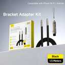 Invisible Holder Charger Cable with Stand,2 in 1 Sideways Invisible Holder Charger Cable,240W Foldable Phone Stand Cord for Smartphones & Tablets (Black)
