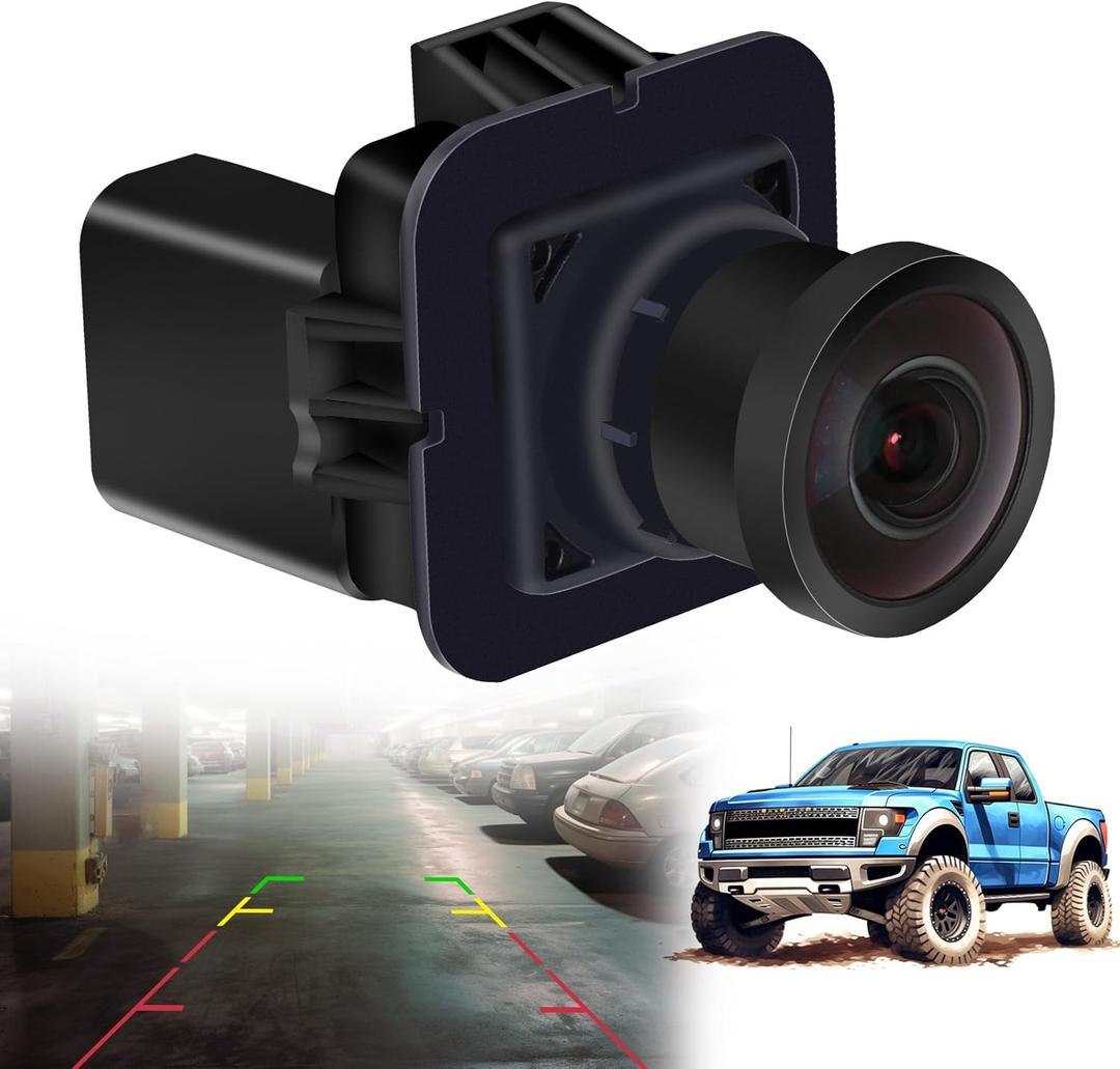 Backup Camera Rear View Compatible with Ford F150 2009-2014 Mustang 2015-2024 Compatible with Lincoln Mark LT 09-14 MKC 15-19 Park Assist Reverse Camera Replace CL3T-19G490-AD BL3T-19G490-AC