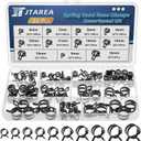 Spring Band Hose Clamps Assortment Kit 10Sizes 80Pcs 5mm 6mm 7mm 8mm 9mm 10mm 11mm 14mm 15mm 16mm Hose Clamp Abrazaderas