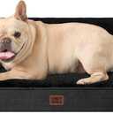 EHEYCIGA Orthopedic Dog Bed Medium Size Dogs, Memory Foam Dog Bed with Washable Removable Cover, Waterproof Pet Sofa Couch for Crate with Nonskid Bottom, 30x20x6, Black