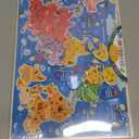 Montessori Mama Wooden Puzzles for Kids Ages 4-6, USA States and Capitols, World Continents and Oceans, Combo Set 2 Toddler Puzzles