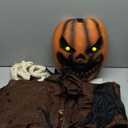 Spooktacular Creations Scary Scarecrow Costume for Kids, Halloween Costume for Boys w/Pumpkin Head, Pumpkin Outfit for Boys, Medium