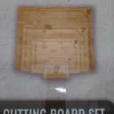 KF Bamboo Cutting Board Set of 3 with Holder - Large