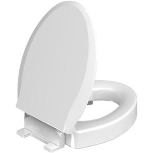 Elongated Toilet Seat Riser Raised 2.91inch with Soft Close