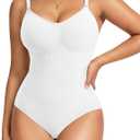 Gotoly Shapewear for Women Tummy Control Shapewear Bodysuit Seamless Faja Body Shaper Waist Trainer Body Suit Butt Lifter (Large, White)