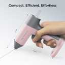 Tilswall Cordless Hot Glue Gun, 30s Fast Preheating with 2Ah Built-in Battery, Hot Melt Glue Gun with 20pcs Premius Glue Sticks, Smart Power-Off, USB-C Inputs Suitable for DIY Craft, Home Repaire Pink