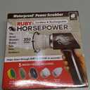 Horsepower Electric Power Scrubber, Waterproof, Spins 350 RPM, 5 Brush Heads, AS-SEEN-ON-TV, Cleans Dirt & Grime, Tile, Grout, Bathrooms, Kitchen, Auto Rims, Outdoor Furniture & More, Rechargeable