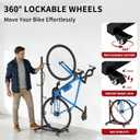 Vertical Bike Stand with Wheels, Fits 22"-29" Bikes, Tires up to 4" Wide
