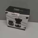 PARACITY Manual Coffee Bean Grinder with Ceramic Burr, Hand Coffee Grinder Mill Small with 2 Glass Jars( 11OZ per Jar) Stainless Steel Handle for Drip Coffee, Espresso, French Press, Turkish Brew