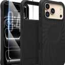 Magnetic for iPhone 17 Pro Case 6.3", Compatible with MagSafe, [Integrated Silicone Camera Control Cover] [Screen Protector], 2X MIL-STD Drop Protection Case for iPhone 17 Pro, Black