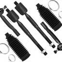 SCITOO 6pcs Front Suspension Kit Inner Outer Tie Rod Ends w/Steering Boots fit for 2004-2006 for Toyota Camry for Lexus ES330 2004-2008 for Toyota Solara