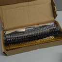 100 Pack Metal Twin Loop Binding Wire Coils, 32-Loop, 3/8" Mixing Color Double Loop Wire Binding Rings Wire, 3:1 Pitch, Multi Color Binding Spirals 10mm