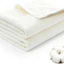 Natural Cotton Batting for Quilting Sewing Crafting & DIY Projects (200g/m Low-Loft, 40"x40"), Batting for Quilts, Blankets, Potholders & Home Decor