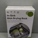 JASIWAY Dish Drying Rack in Sink, Expandable Stainless Steel Dish Drainers for Kitchen Counter, Dish Dryer Rack for Inside Sink, Over The Sink Dish Racks with Utensil Holder, Silver