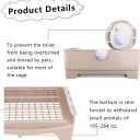 PINVNBY Large Rabbit Litter Box Bigger Pet Litter Pan Trainer with Drawer Corner Toilet Box for Adult Guinea Pigs Chinchilla Ferret Hedgehog Small Animals(Brown)