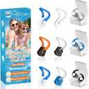Swimming Nose Clip Ear Plugs - 9 Packs Silicone Swim Nose Plugs with Earplugs for Adult,Waterproof Pool Nose Plugs for Diving Surfing and Other Water Sports with Storage Box,Multi-Color (Adults (Ages 12+))