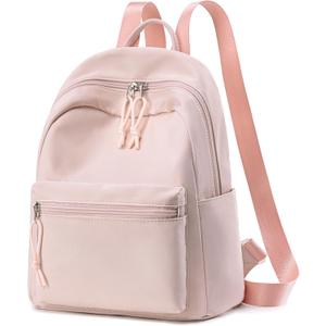 Mini Backpack Women Girls Water-resistant Small Backpack Purse Shoulder Bag for Womens Adult Kids School Travel (Pink)