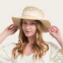 ACUSHLA Straw Sun Hat for Women Wide Brim Vintage Boater Summer Beach