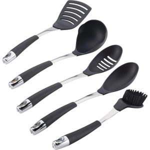 Circulon Harmony Tools 5-Piece Nylon Tool Set, Black