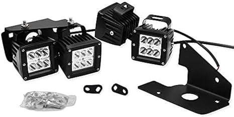 3 inch 24W LED Fog Light Pods with Plug Wiring Kit and Front Bumper Hidden Fog Light Mount Bracket Compatible with Chevy Silverado 1500 2007-2013 Chevy Silverado 2500 3500 2007-2010