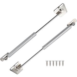 Motoforti Universal Lift Supports Struts Gas Spring 12inch/285mm 13Ib/ 60N/ 6kg Carbon Steel Silver Tone 2 Set