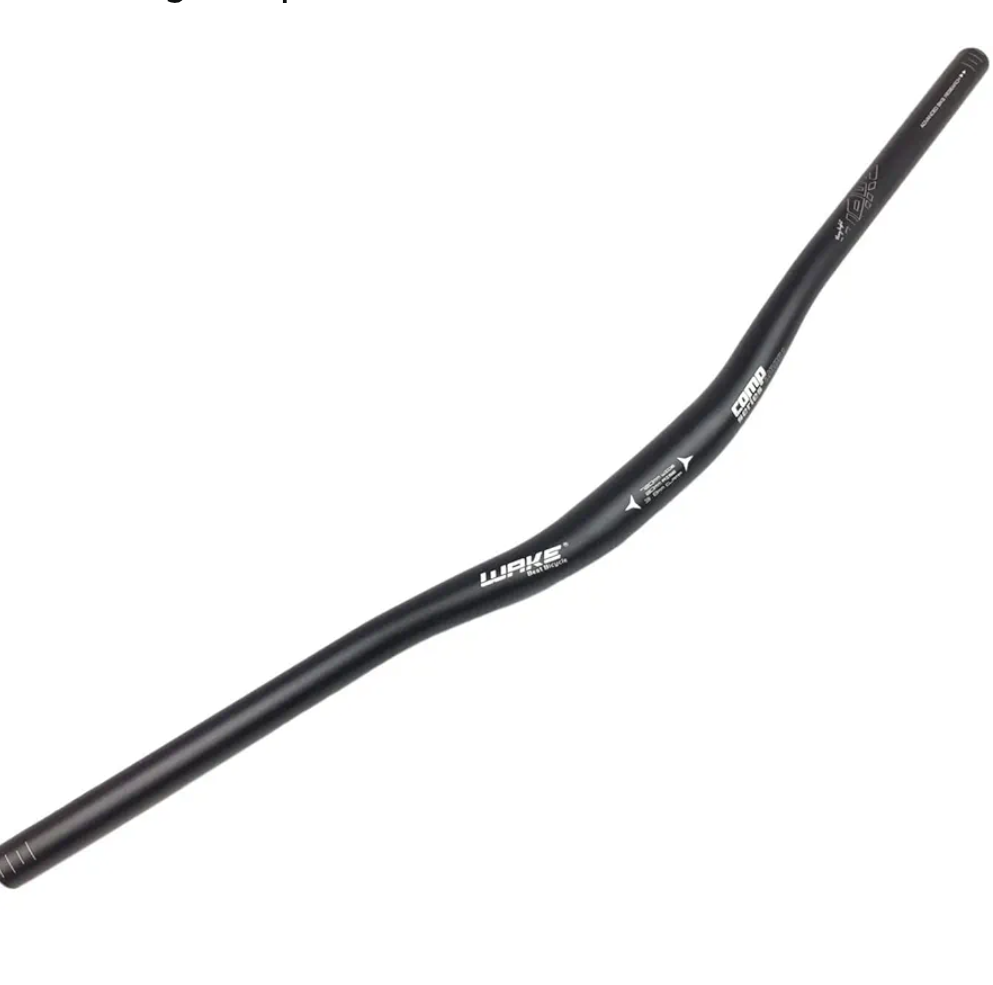Wake 31.8mm MTB Mountain Bike Handlebar, Aluminum Alloy Mountain Bike Bicycle Riser Handlebar Extra Long 720/780mm with Paint Matte Surface (Black, 720mm)