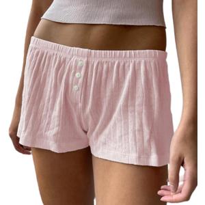 Womens Y2K Pajama Shorts Low Waist Striped Floral Lounge Boxers Pj Bottoms Comfy Sleep Shorts (Medium)