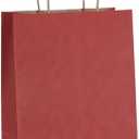 BagDream Gift Bags 8x4.25x10.5 100Pcs Kraft Paper Bags with Handles Bulk, for Shopping, Retail, Merchandise, Gifts, Party Favor, Recycled Red Paper Sacks
