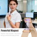 Slim Braided with Magnetic Clasp Compatible with Apple Watch Bands 42mm 44mm 45mm 49mm Women Men, Thin Elastic Nylon Loop Sport Strap for iWatch