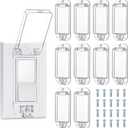 Tellegloww 10 Pack Light Switch Guard Cover Baby Child Proof Wall Light Switch Cover Guard for Rocker Protects Your Lights or Circuits from Being Accidentally Turned on or off (Clear)