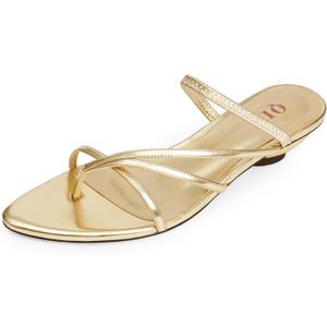 Flip Flops Thong Heels Women Heeled Sandals Low Chunky Heels Slip on Slide Sandals Kitten Heels for Women Party Dress Shoes Size 6